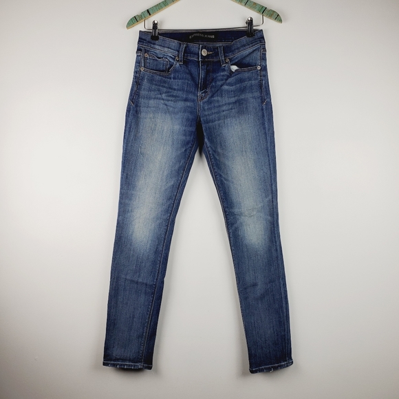 Express Denim - Express Jeans Super Skinny Mid Rise Mid Wash 4R